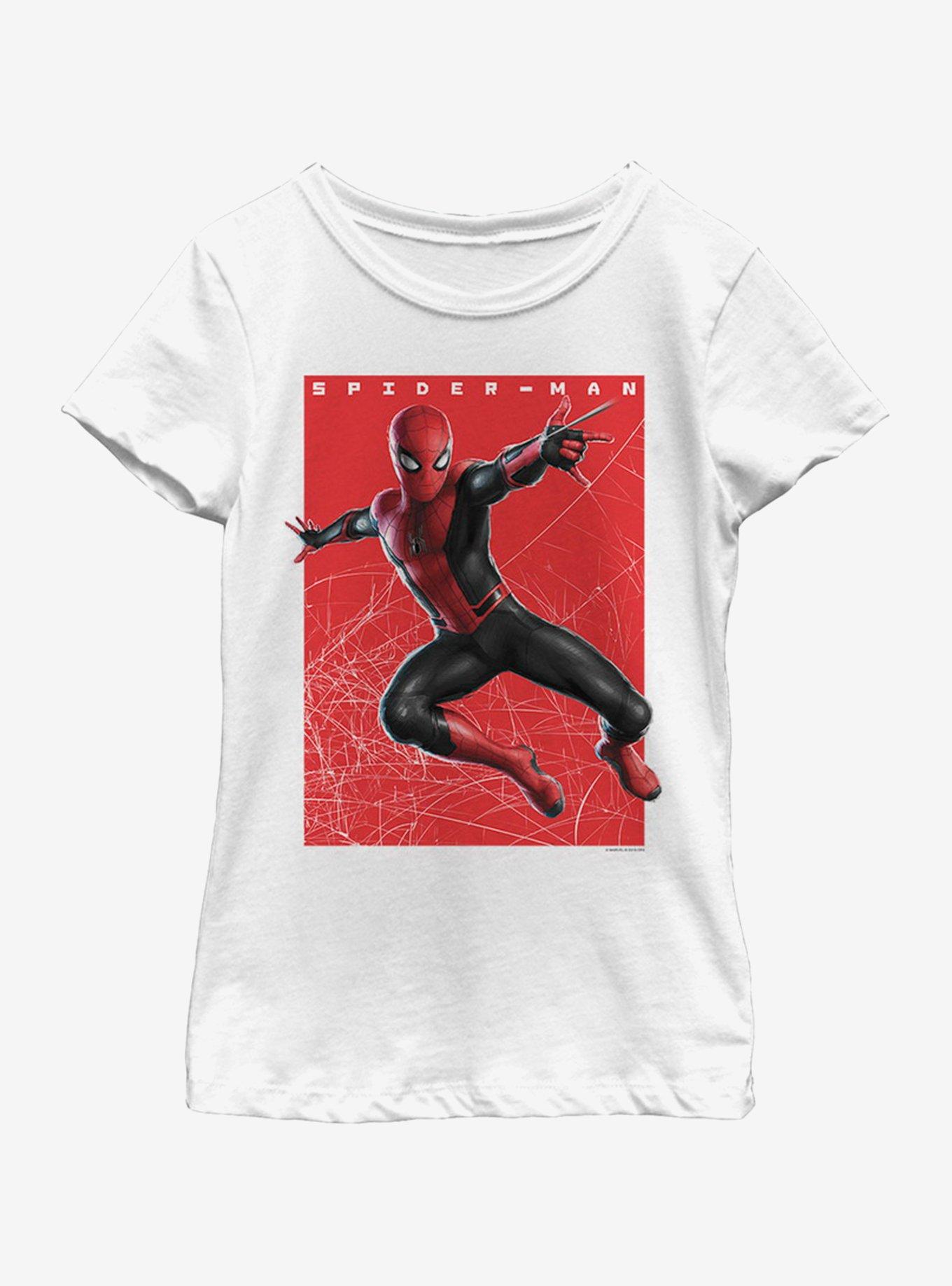 Marvel Spiderman: Far From Home Spiderman Swings Youth Girls T-Shirt, , hi-res