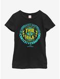 Marvel Thor Vs Hulk Youth Girls T-Shirt, BLACK, hi-res
