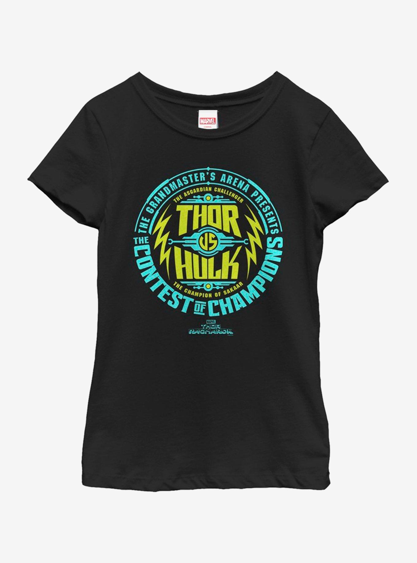 Marvel Thor Vs Hulk Youth Girls T-Shirt, , hi-res