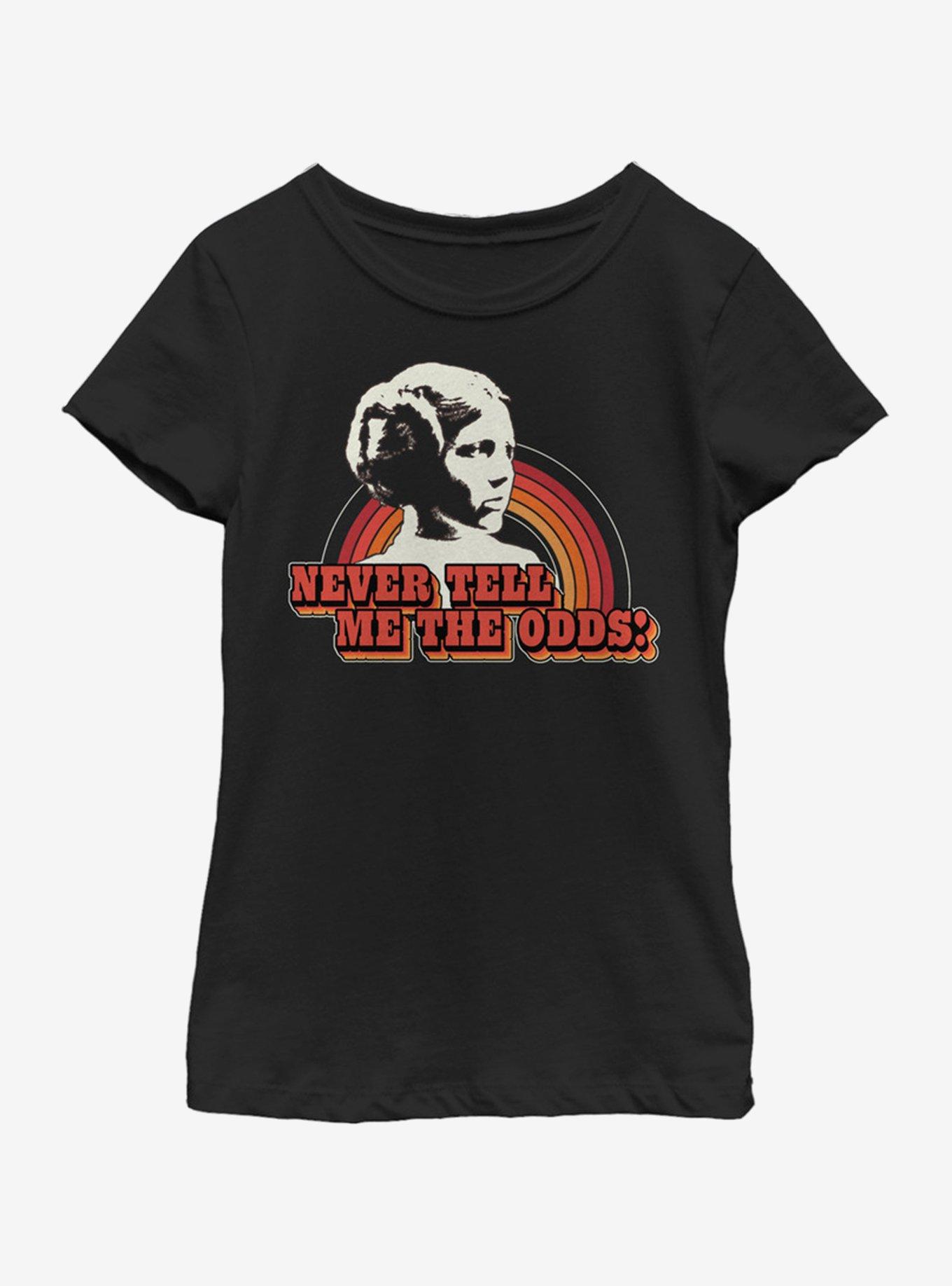 Star Wars Never Tell Me The Odds Youth Girls T-Shirt, , hi-res