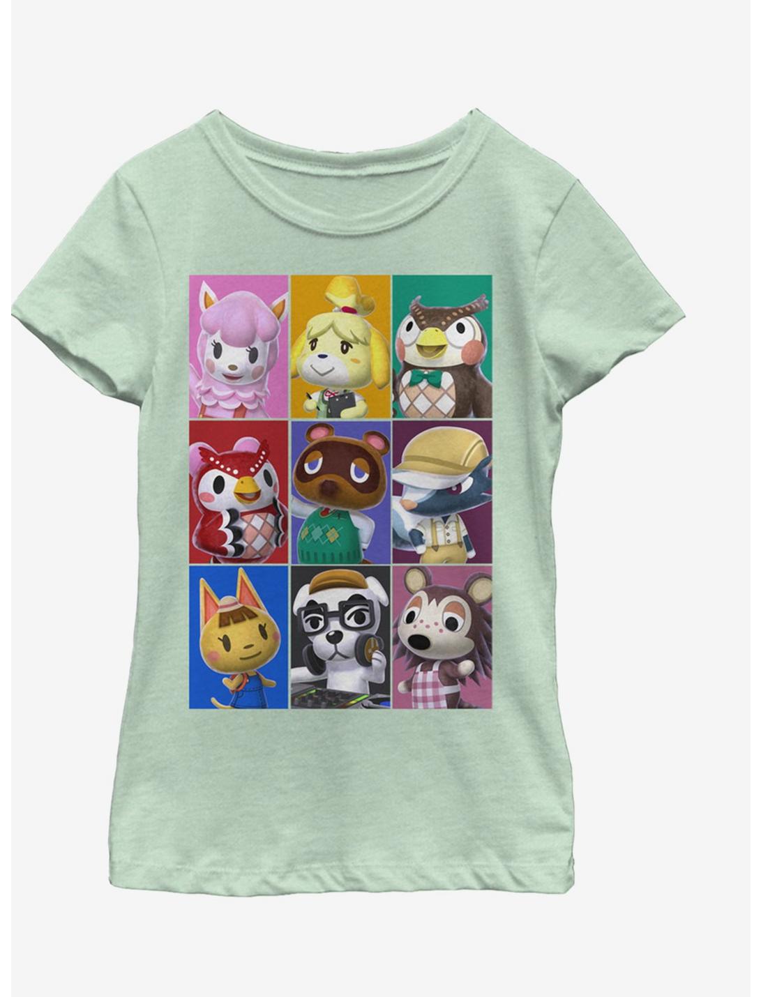 Nintendo Animal Blocks Youth Girls T-Shirt, MINT, hi-res