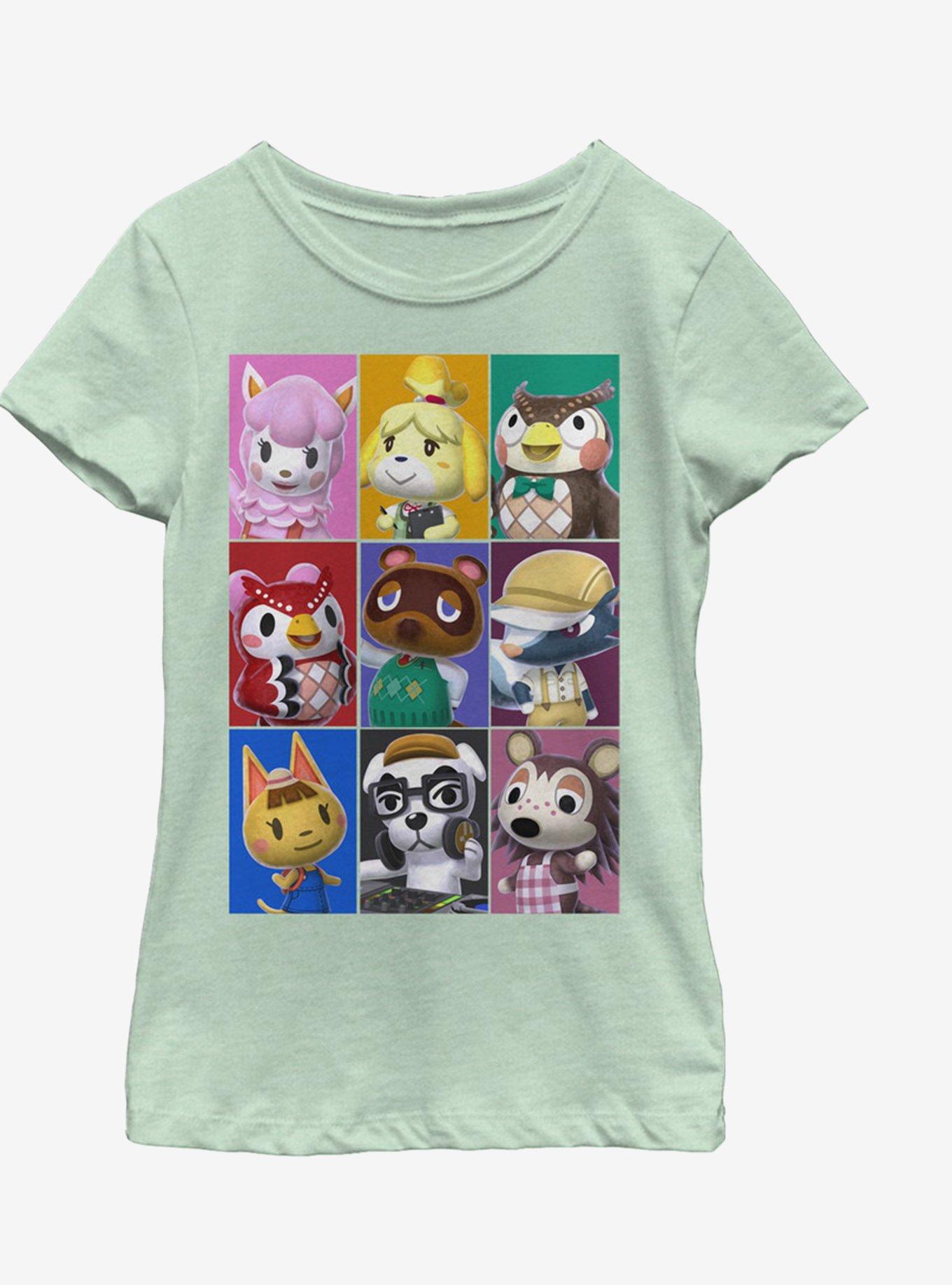 Nintendo Animal Blocks Youth Girls T-Shirt, MINT, hi-res