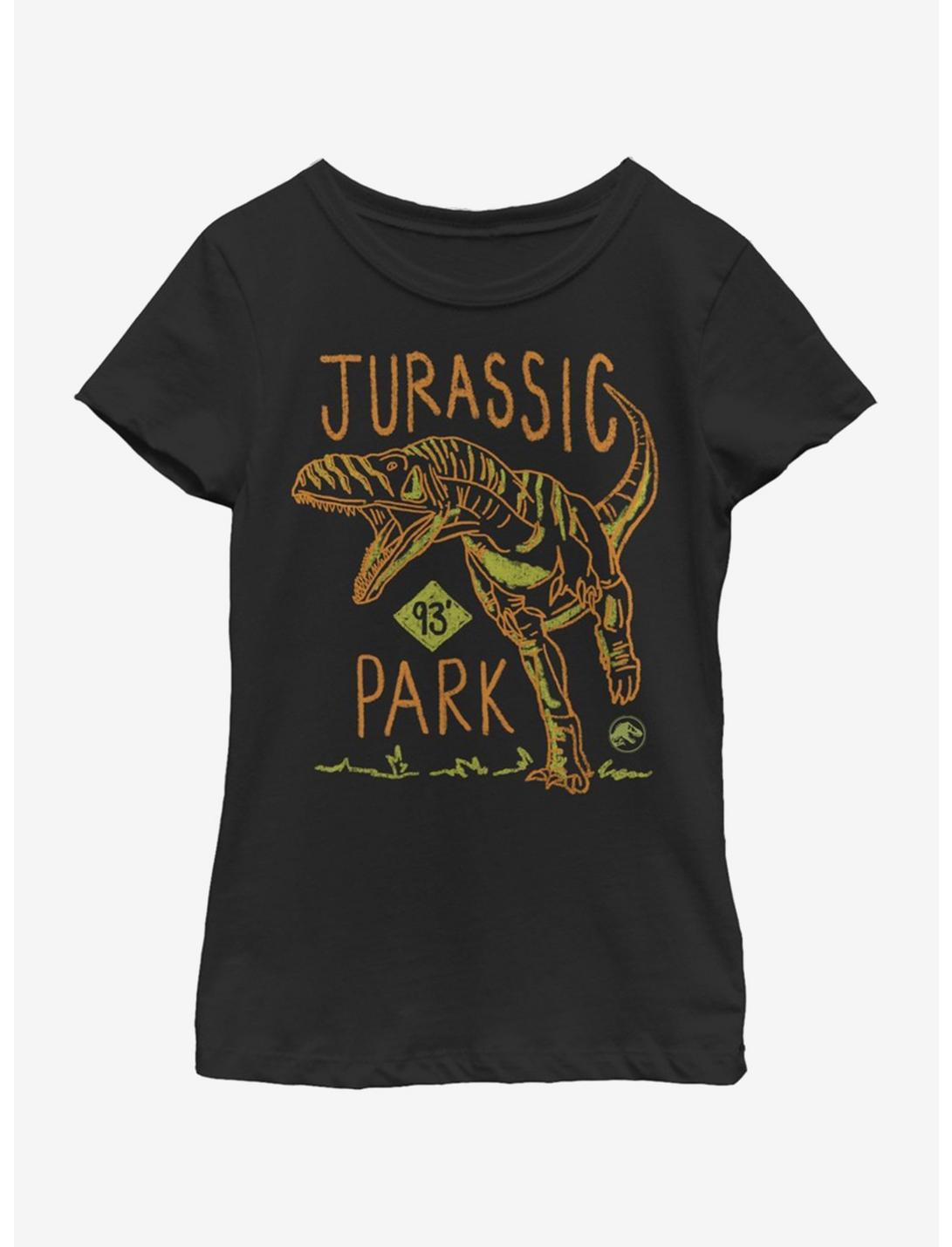 Jurassic Park Bite Time Youth Girls T-Shirt, BLACK, hi-res
