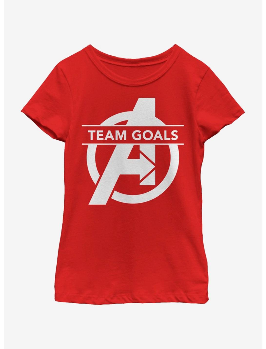 Marvel Avengers: Endgame Team Goals Youth Girls T-Shirt, RED, hi-res
