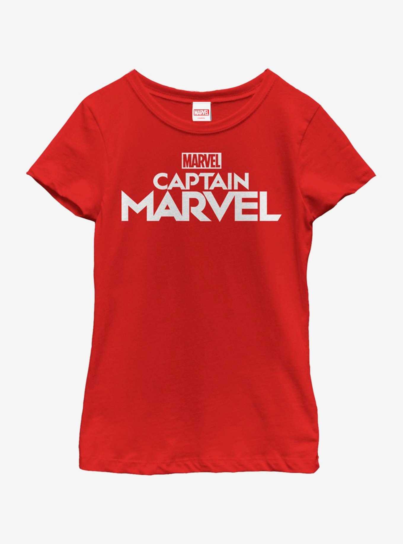 Marvel Captain Marvel Classic Logo Youth Girls T-Shirt, , hi-res