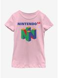 Nintendo N64 Logo Youth Girls T-Shirt, PINK, hi-res
