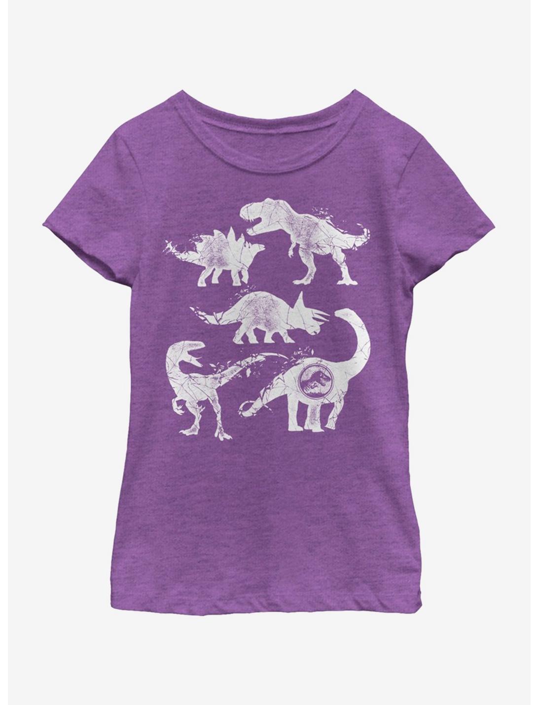 Jurassic Park Crackin Up Youth Girls T-Shirt, PURPLE BERRY, hi-res