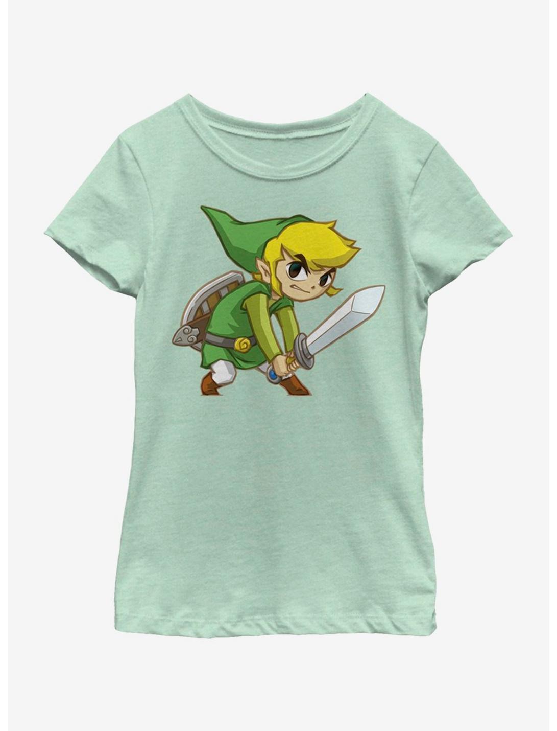 Nintendo Legend of Zelda Big Link Youth Girls T-Shirt, MINT, hi-res
