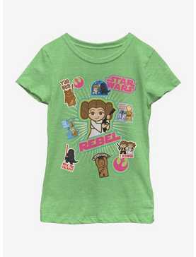 Star Wars Sticker Girl Youth Girls T-Shirt, , hi-res