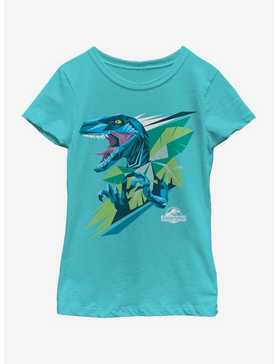 Jurassic Park Blue Dino Youth Girls T-Shirt, , hi-res