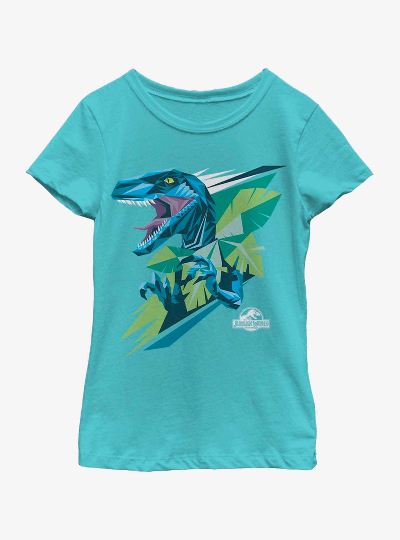 Jurassic Park Blue Dino Youth Girls T-Shirt, , hi-res