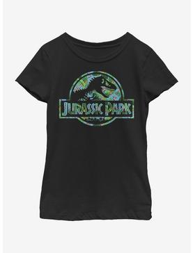 Jurassic Park Floral Logo Youth Girls T-Shirt, , hi-res