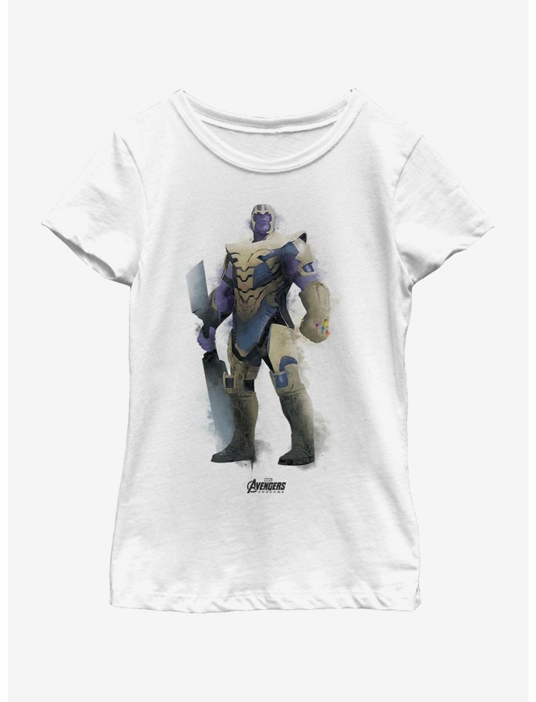Marvel Avengers: Endgame Thanos Paint Youth Girls T-Shirt, WHITE, hi-res