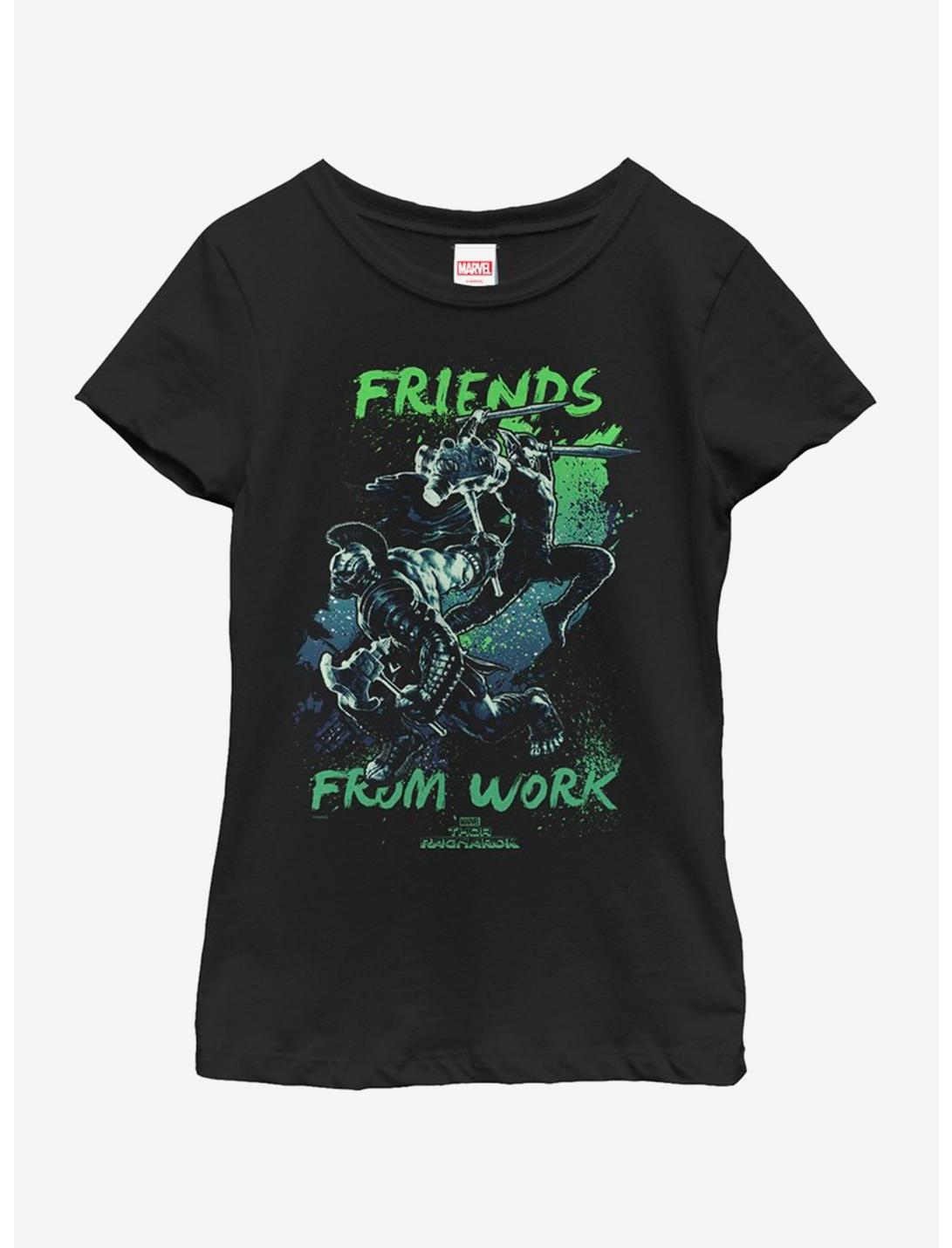 Marvel Thor Work Friends Youth Girls T-Shirt, BLACK, hi-res