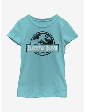 Jurassic Park JPark Vintage Logo Solid Youth Girls T-Shirt, , hi-res