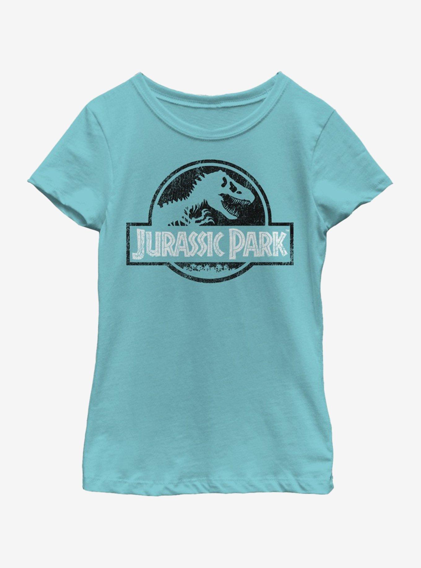 Jurassic Park JPark Vintage Logo Solid Youth Girls T-Shirt, , hi-res