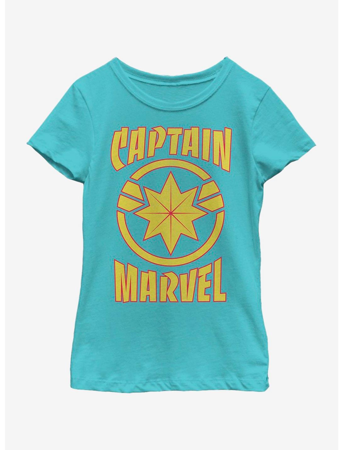 Marvel Captain Marvel Star Youth Girls T-Shirt, TAHI BLUE, hi-res