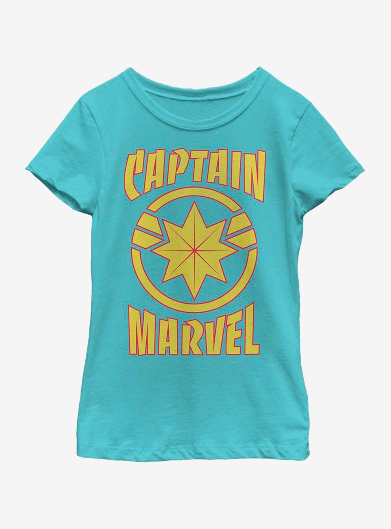 Marvel Captain Marvel Star Youth Girls T-Shirt, , hi-res