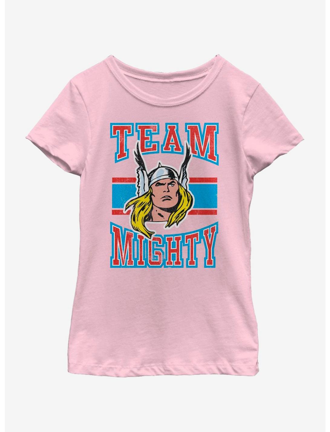 Marvel Thor Team Mighty Youth Girls T-Shirt, PINK, hi-res