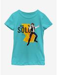 Star Wars Solo Blaster Youth Girls T-Shirt, TAHI BLUE, hi-res