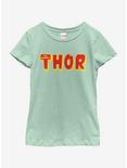 Marvel Thor Logo Youth Girls T-Shirt, MINT, hi-res