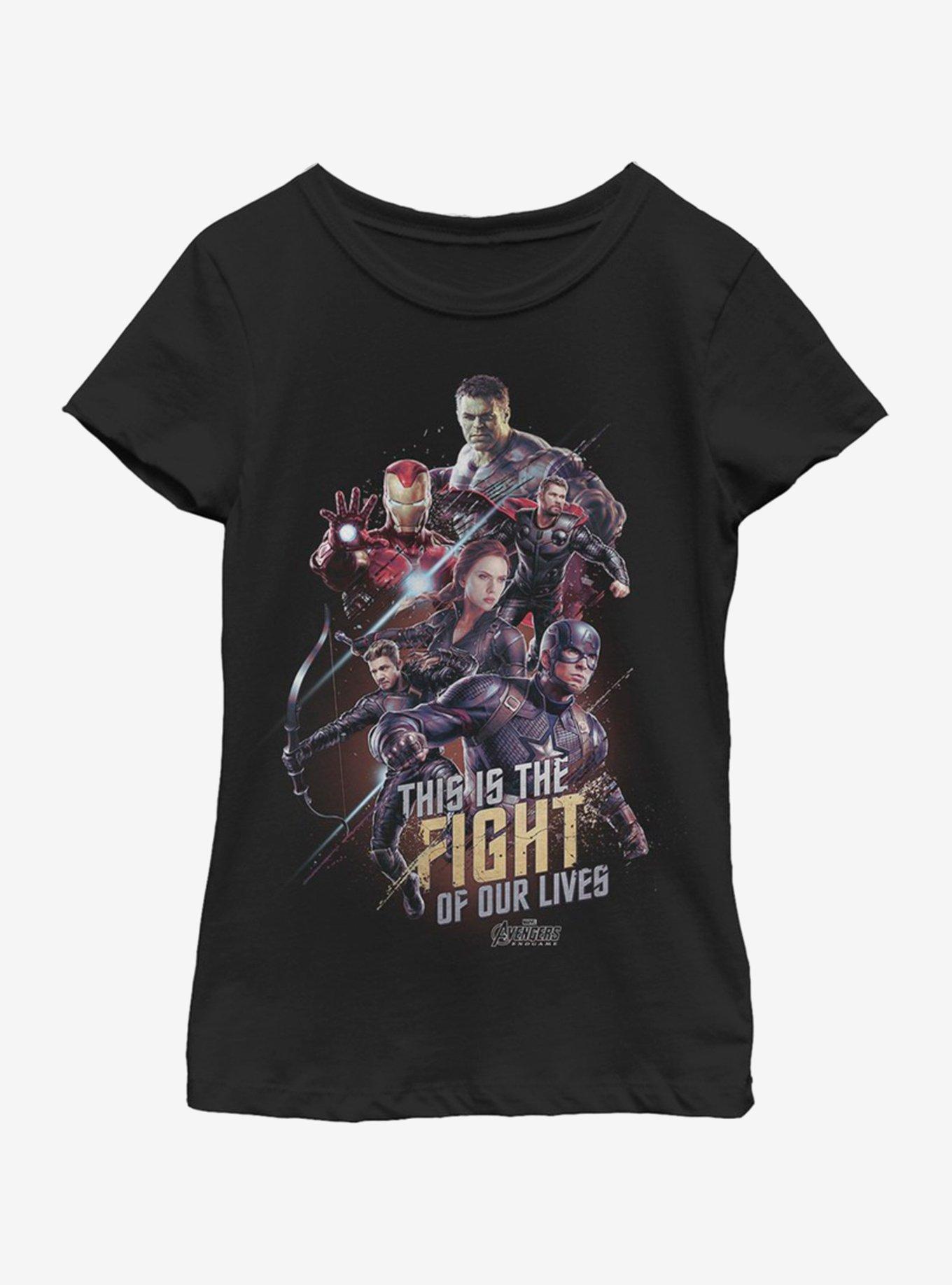 Marvel Avengers: Endgame Life Fight Youth Girls T-Shirt, BLACK, hi-res