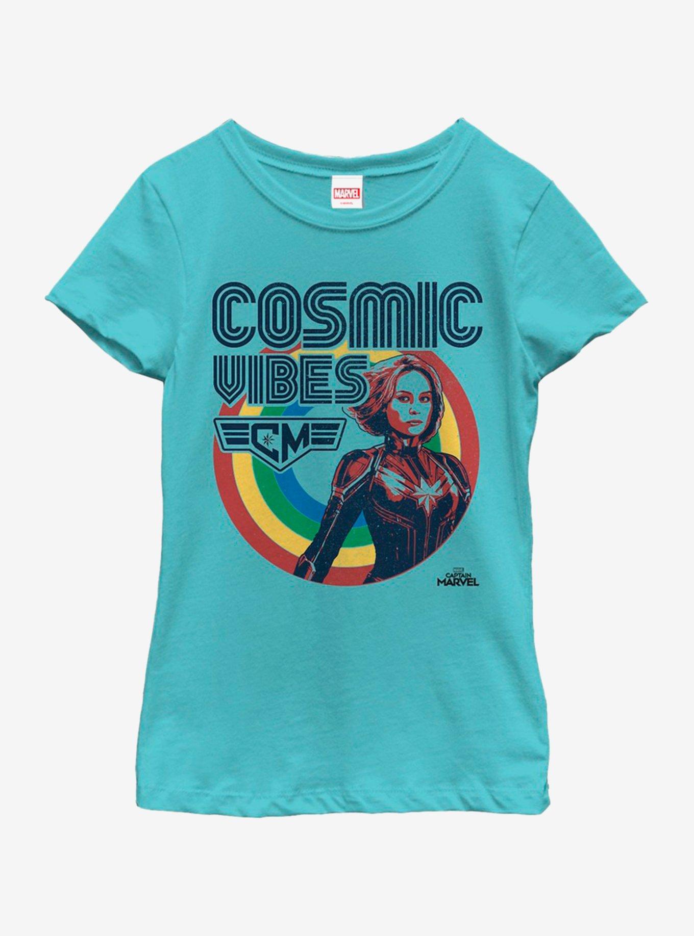 Marvel Captain Marvel Power Youth Girls T-Shirt, TAHI BLUE, hi-res