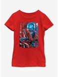 Marvel Spiderman: Far From Home Spider Mysterio Slash Youth Girls T-Shirt, RED, hi-res