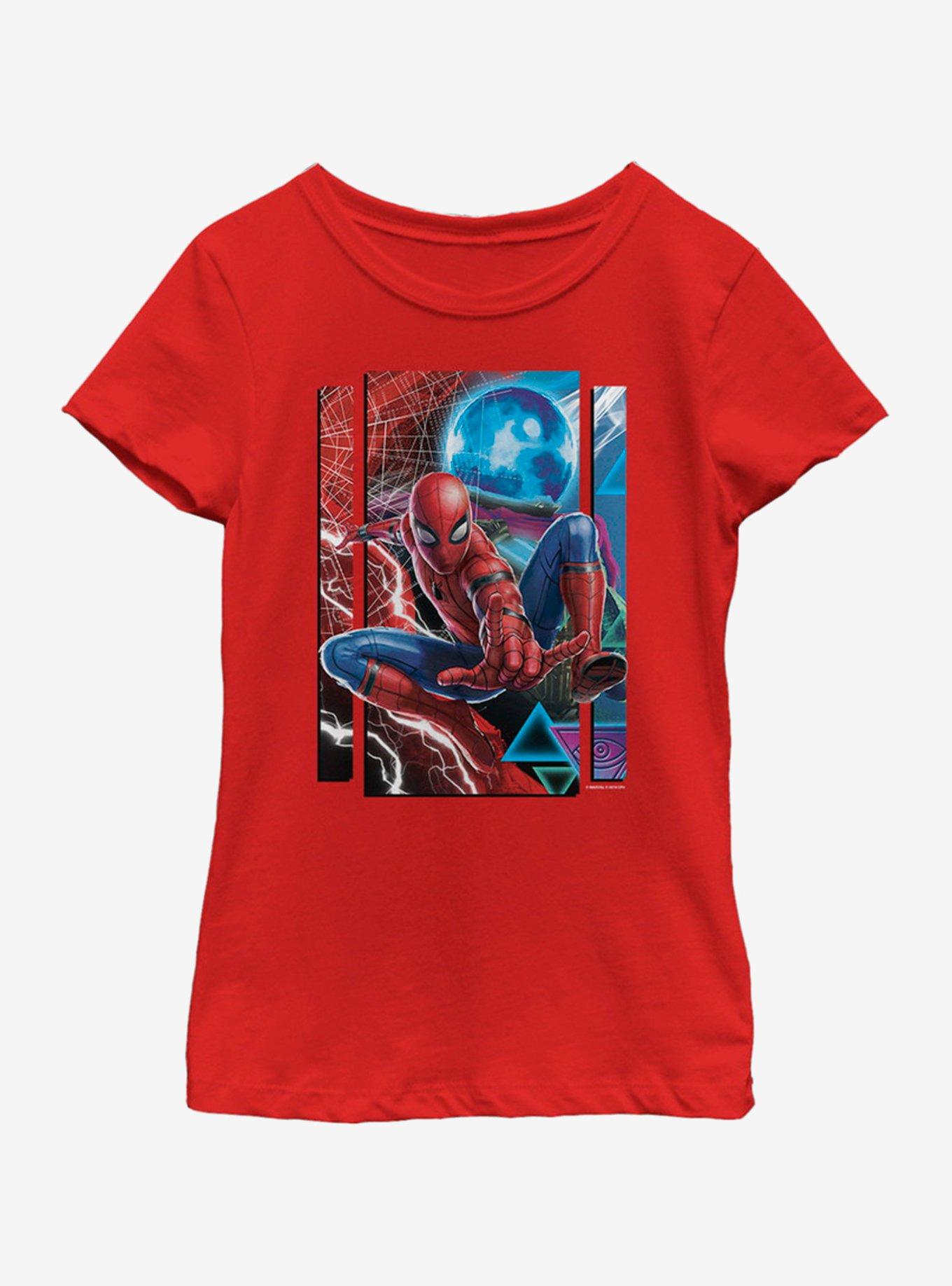 Marvel Spiderman: Far From Home Spider Mysterio Slash Youth Girls T-Shirt, , hi-res