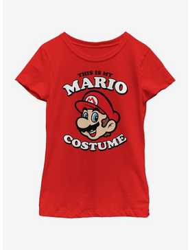 Nintendo Super Mario Mario Costume Youth Girls T-Shirt, , hi-res
