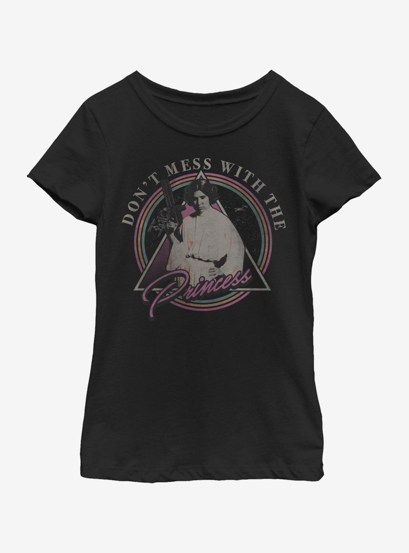 Star Wars Dont Mess Youth Girls T-Shirt, BLACK, hi-res view 1