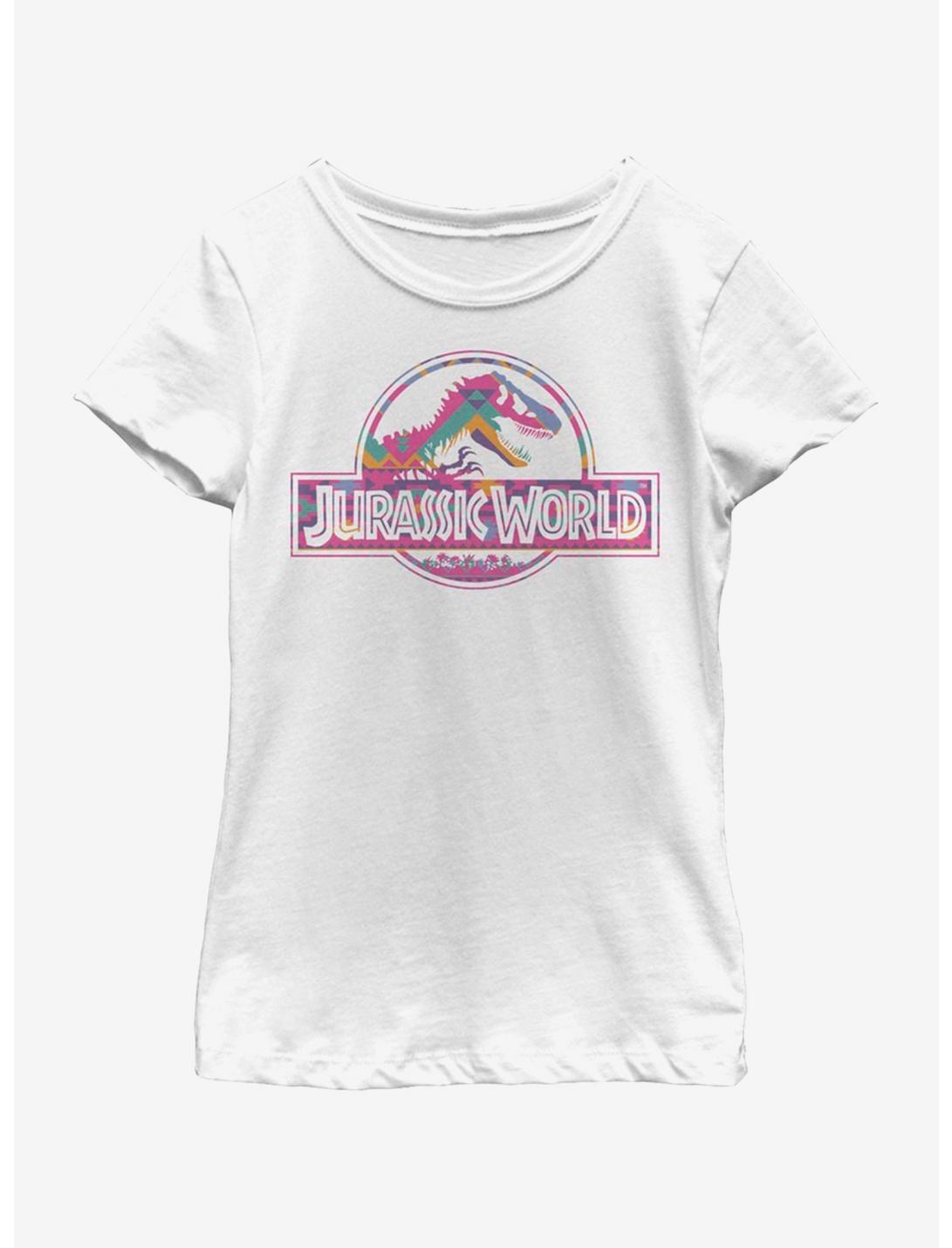 Jurassic World JW Geo Youth Girls T-Shirt, WHITE, hi-res