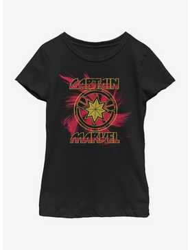 Marvel Captain Marvel Swirl Youth Girls T-Shirt, , hi-res