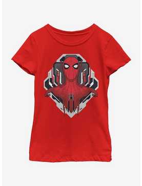 Marvel Spiderman: Far From Home Spider Tech Badge Youth Girls T-Shirt, , hi-res