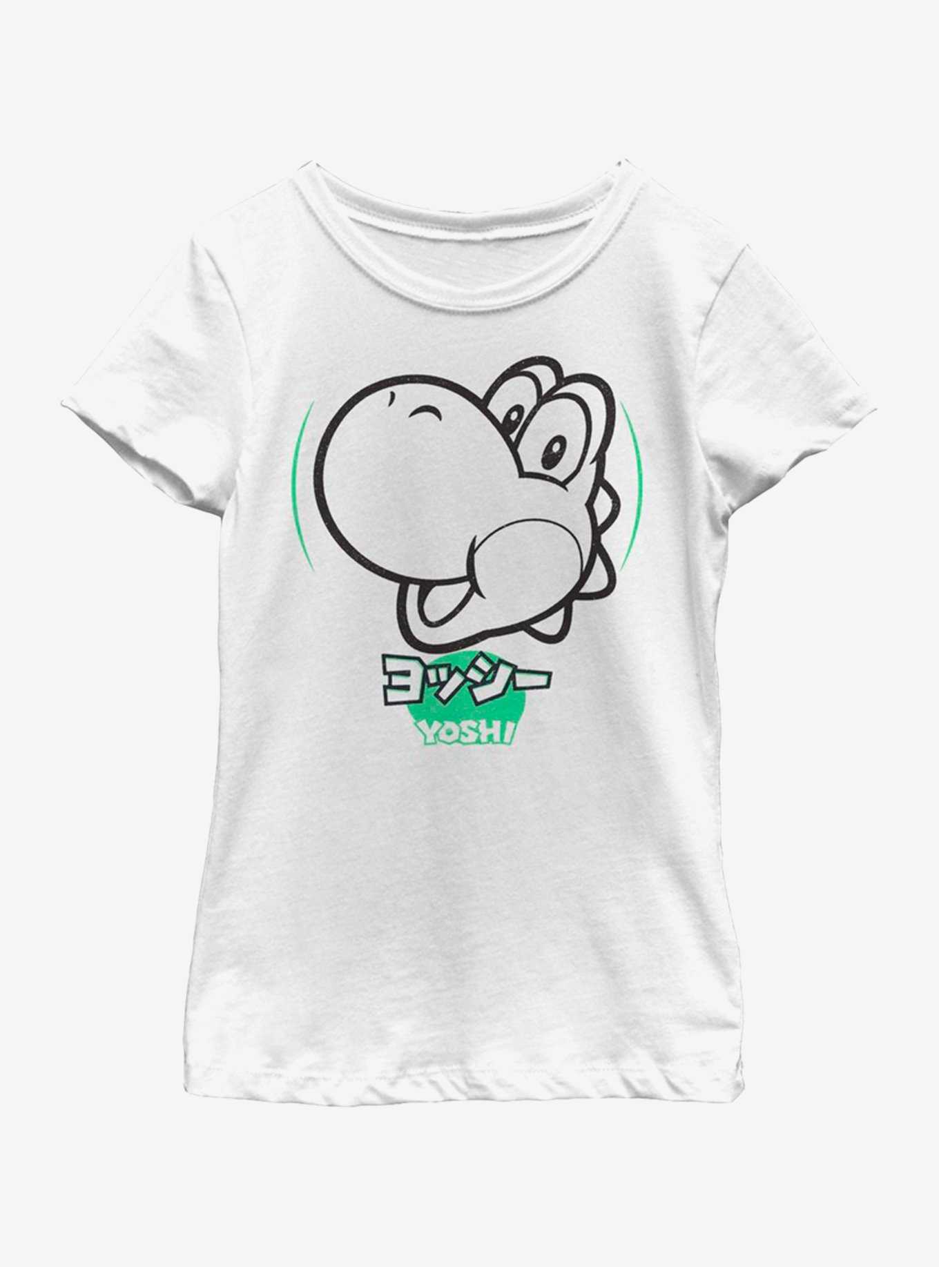 Nintendo Super Mario Yoshi Japanese Text Youth Girls T-Shirt, , hi-res