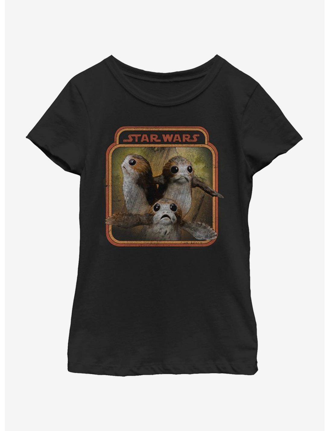 Star Wars The Last Jedi Porgs Trio Youth Girls T-Shirt, BLACK, hi-res