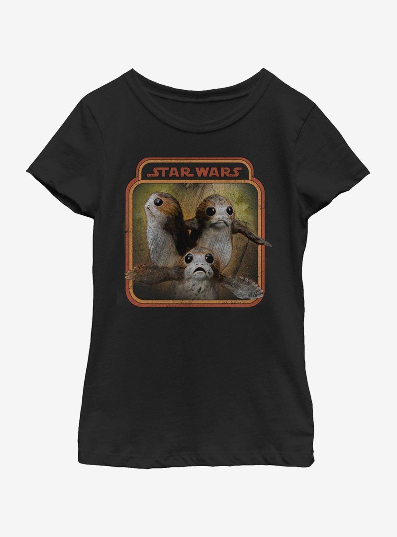 Star Wars The Last Jedi Porgs Trio Youth Girls T-Shirt, BLACK, hi-res