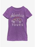 Jurassic Park Adventure Tours Youth Girls T-Shirt, PURPLE BERRY, hi-res