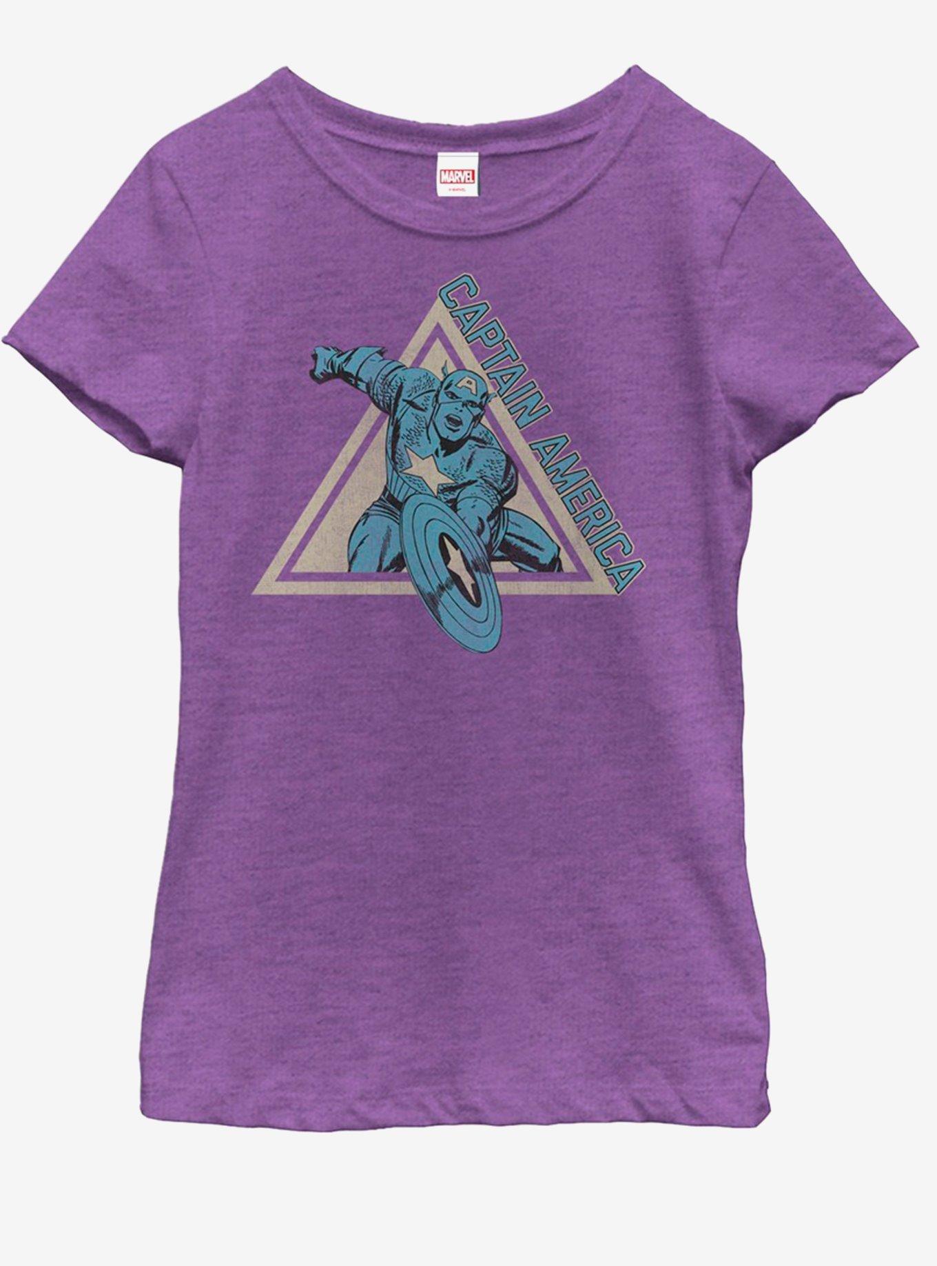 Marvel Captain America Cap Power Youth Girls T-Shirt, , hi-res