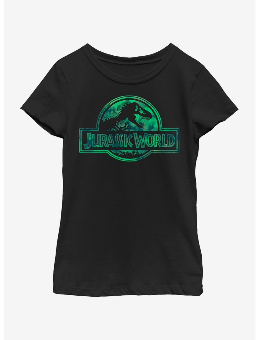 Jurassic World Forest Logo Youth Girls T-Shirt, BLACK, hi-res