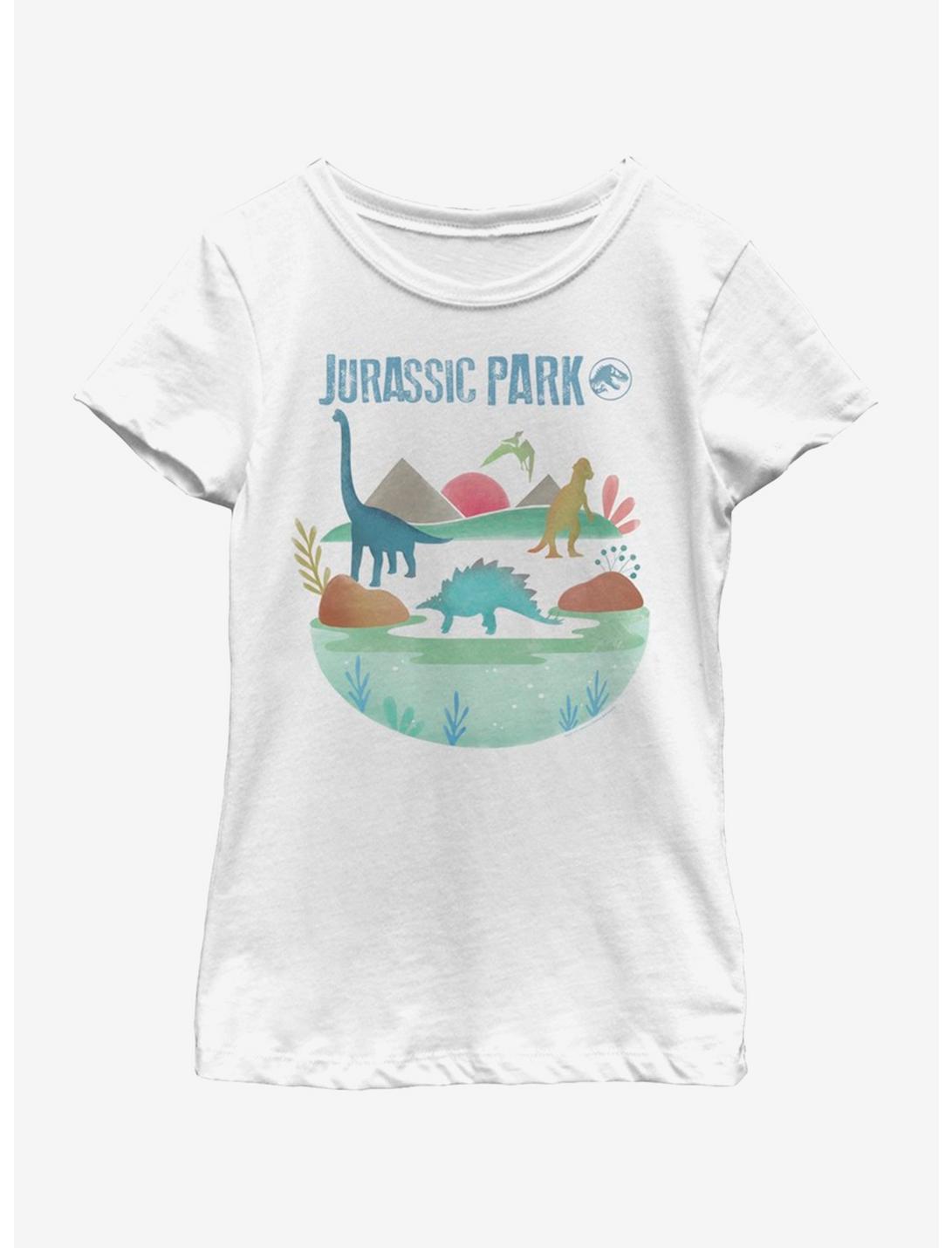 Jurassic Park WC Dinos Youth Girls T-Shirt, WHITE, hi-res