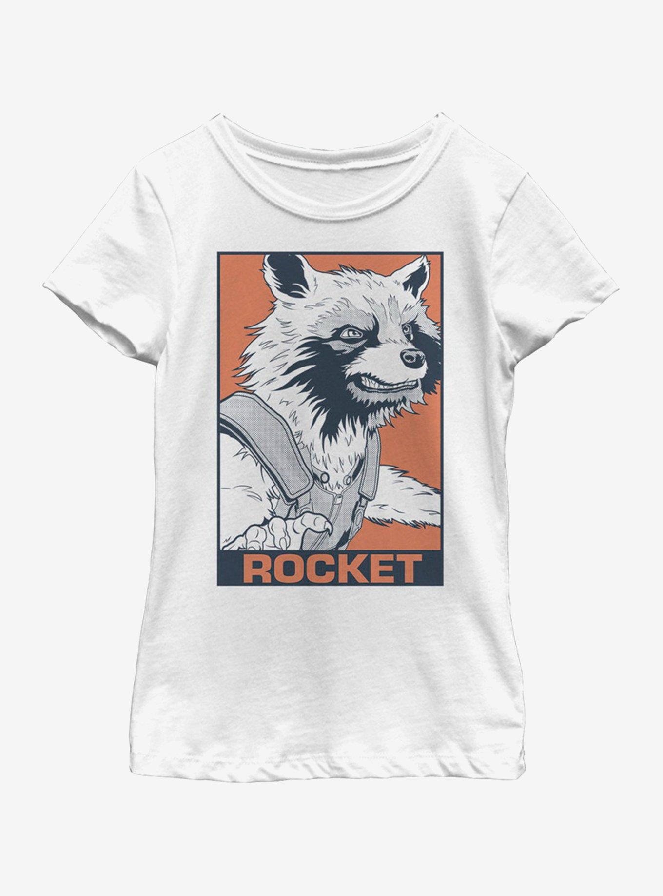 Marvel Avengers: Endgame Pop Rocket Youth Girls T-Shirt, WHITE, hi-res