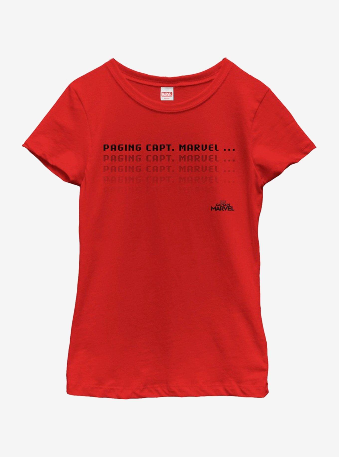 Marvel Captain Marvel Paging Marvel Youth Girls T-Shirt, , hi-res