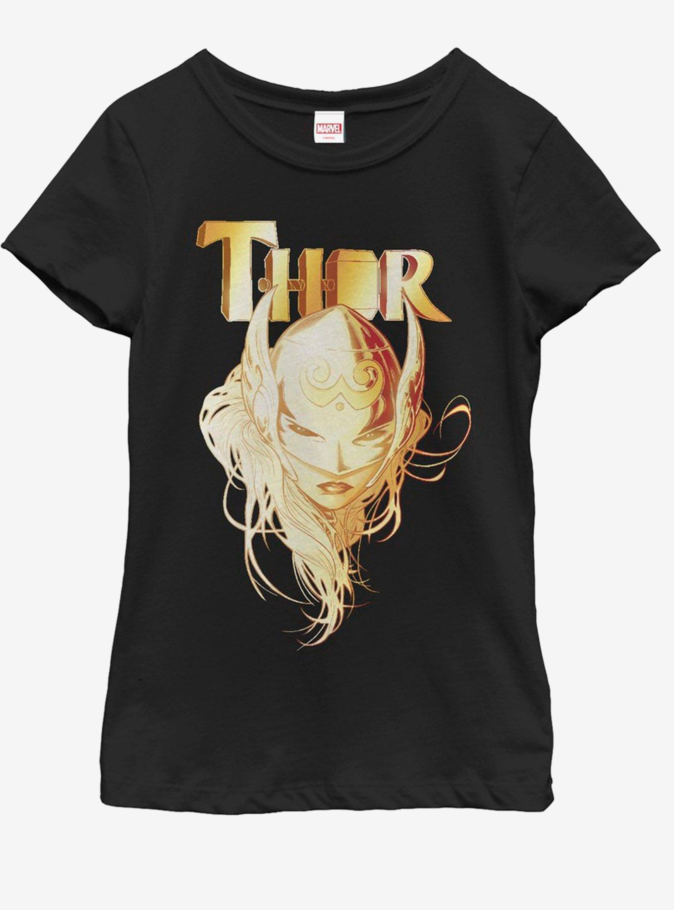 Marvel Thor Lady Thor Youth Girls T-Shirt, BLACK, hi-res