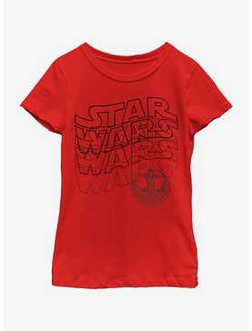 Star Wars Star Wavy Youth Girls T-Shirt, , hi-res