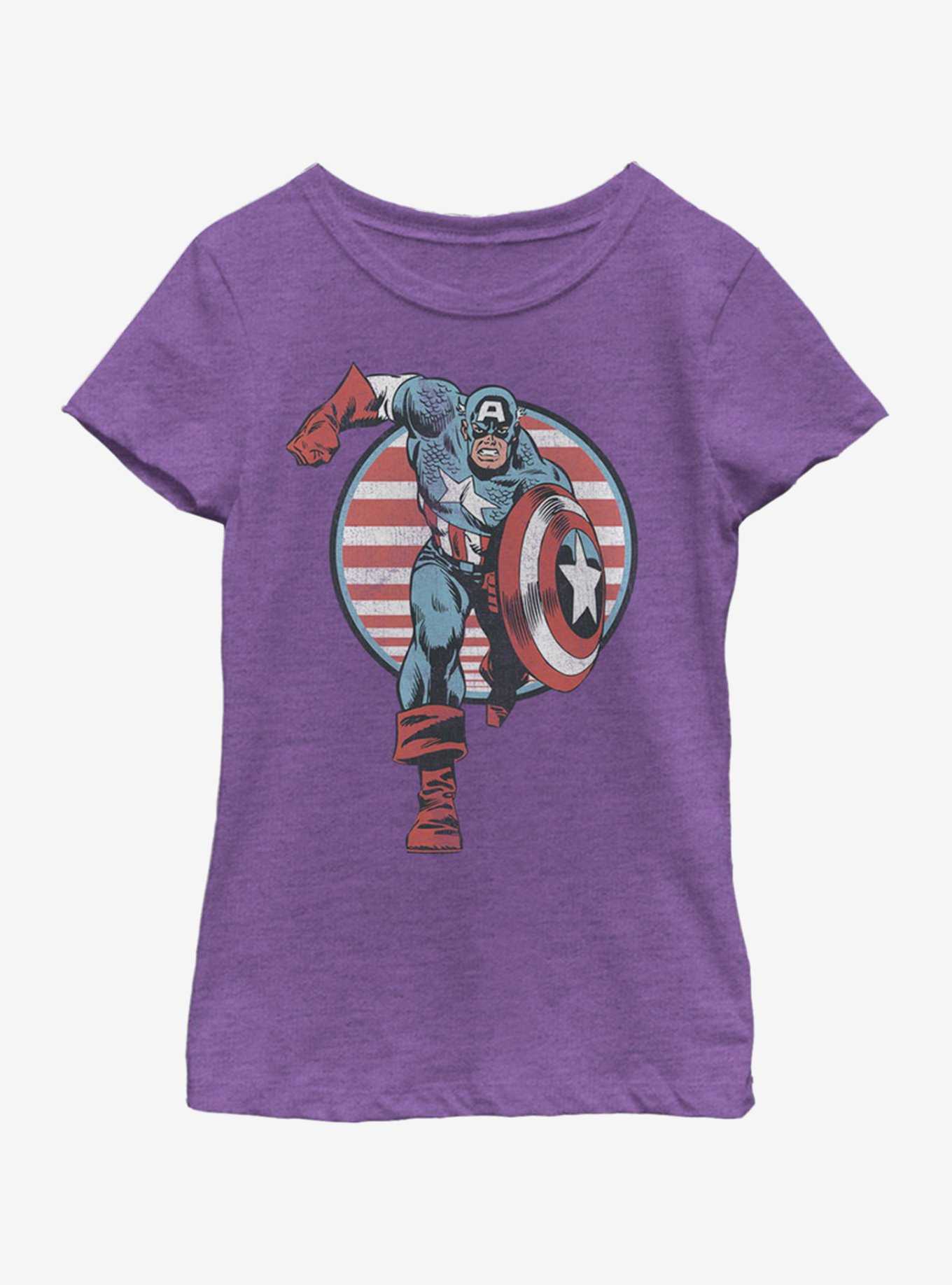 Marvel Captain America Captain Charge Youth Girls T-Shirt, , hi-res