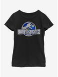 Jurassic Park Blue Glow Youth Girls T-Shirt, BLACK, hi-res