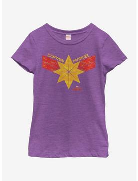 Marvel Captain Marvel Ribbon Youth Girls T-Shirt, , hi-res