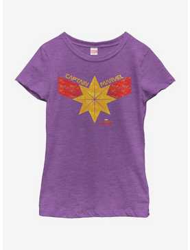 Marvel Captain Marvel Ribbon Youth Girls T-Shirt, , hi-res