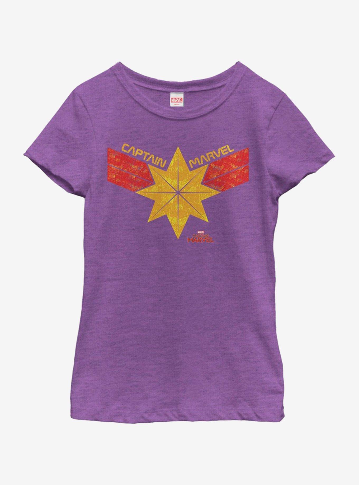 Marvel Captain Marvel Ribbon Youth Girls T-Shirt, , hi-res